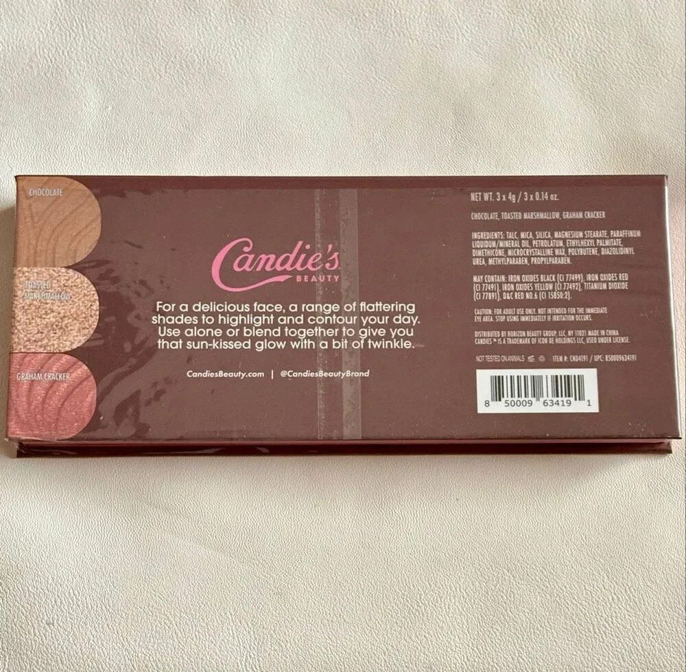 CANDIES - NWT - Parlor S'mores Contour Palette, 3 Shades. Sealed Product